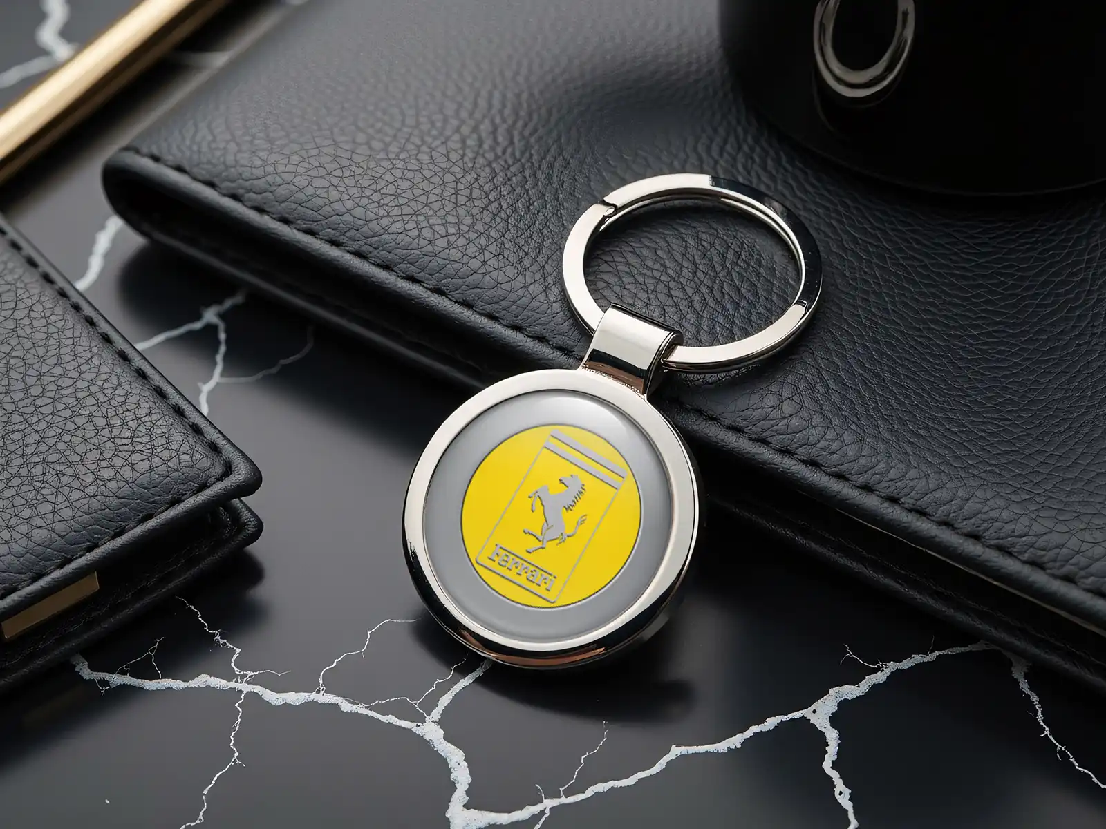 Ferrari Porte-clés Chien Métal Résistant Mignon Max